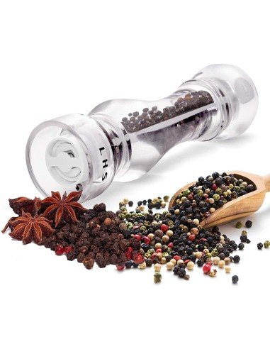 Molino De Sal Y Pimienta Acrílico Manual Pimentero Gigante