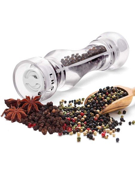 Molino De Sal Y Pimienta Acrílico Manual Pimentero Gigante