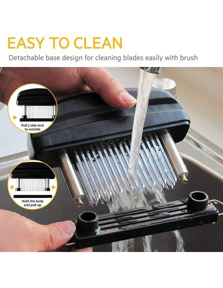 Ablandador Tenderizador Carne 48 Cuchillas Acero Inoxidable Ablandador Tenderizador Carne 48 Cuchillas Acero Inoxidable