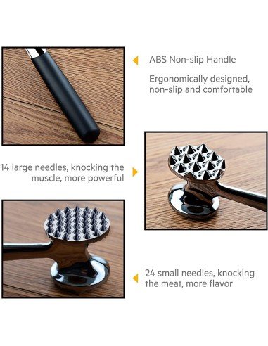 Martillo Ablandador De Carne Res Cerdo Pollo Pescado Acero Inoxidable Mazo