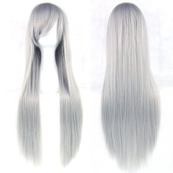 ⭐ Peluca de Kanekalon Lisa 80 Cm Cosplay Cabello largo