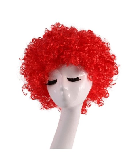 ⭐ Peluca Afro de Fantasía Rojo