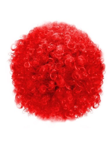⭐ Peluca Afro de Fantasía Rojo