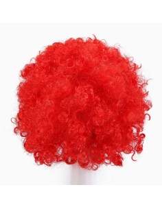⭐ Peluca Afro de Fantasía Rojo 2