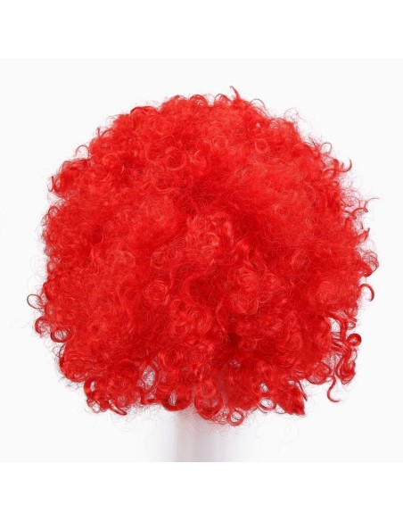 ⭐ Peluca Afro de Fantasía Rojo