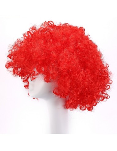 ⭐ Peluca Afro de Fantasía Rojo