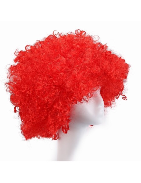 ⭐ Peluca Afro de Fantasía Rojo