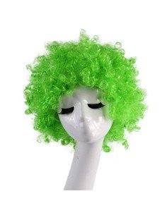 ⭐ Peluca Afro de Fantasía Verde Limón