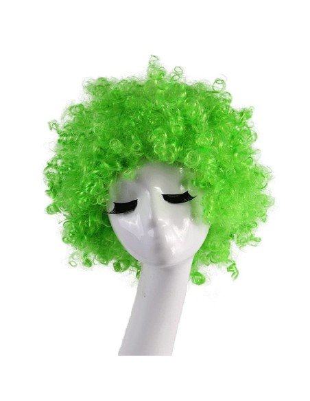 ⭐ Peluca Afro de Fantasía Verde Limón