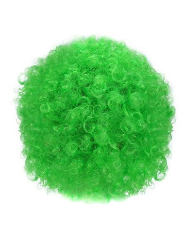 ⭐ Peluca Afro de Fantasía Verde Limón