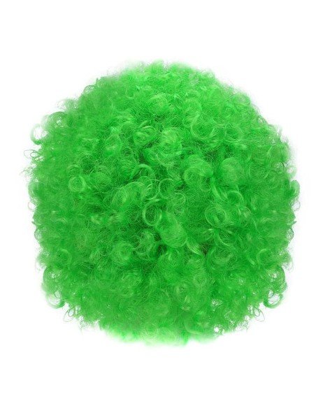 ⭐ Peluca Afro de Fantasía Verde Limón
