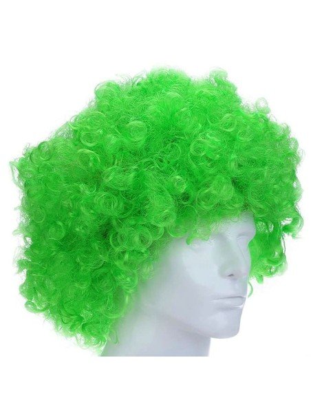 ⭐ Peluca Afro de Fantasía Verde Limón