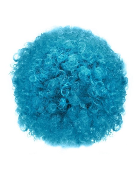 ⭐ Peluca Afro de Fantasía Turquesa