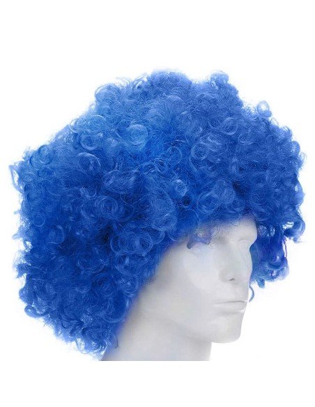 ⭐ Peluca Afro de Fantasía Azul