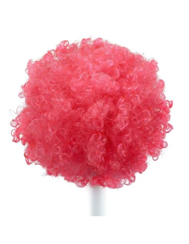 ⭐ Peluca Afro de Fantasía Rojo Fresa