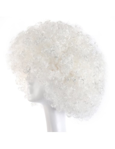 ⭐ Peluca Afro de Fantasía Blanco