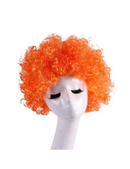 ⭐ Peluca Afro de Fantasía Naranja