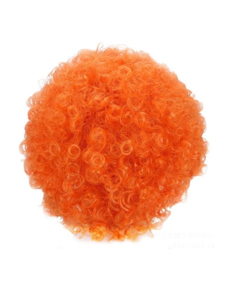 ⭐ Peluca Afro de Fantasía Naranja