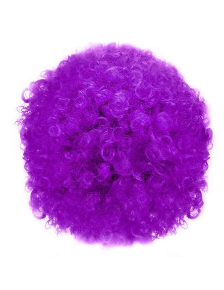 ⭐ Peluca Afro de Fantasía Púrpura ⭐ Peluca Afro de Fantasía Púrpura