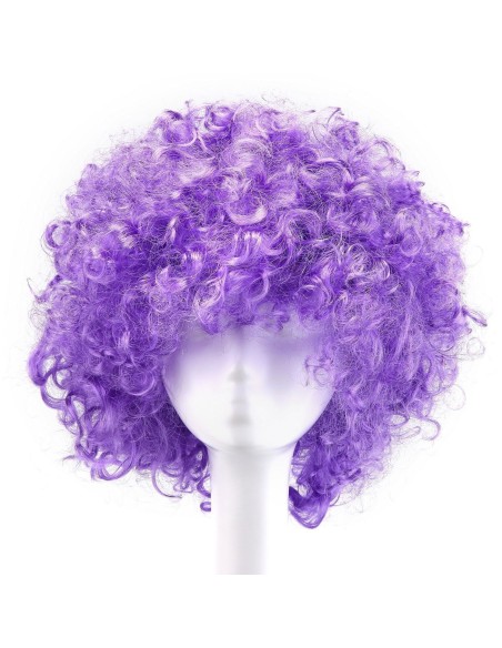 ⭐ Peluca Afro de Fantasía Lila