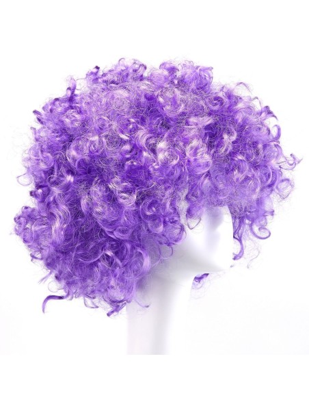 ⭐ Peluca Afro de Fantasía Lila