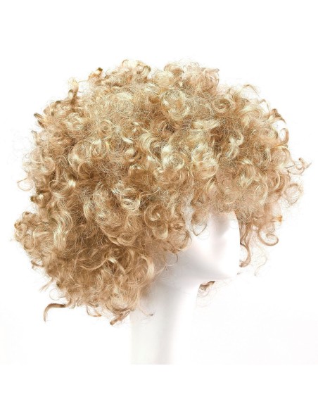 ⭐ Peluca Afro de Fantasía Rubio