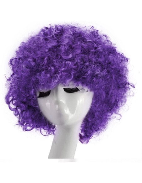 ⭐ Peluca Afro de Fantasía Morado
