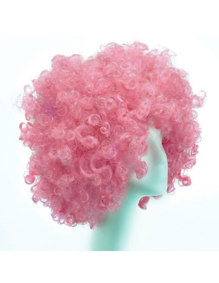 ⭐ Peluca Afro de Fantasía Fucsia