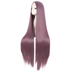 ⭐ Peluca Cosplay lisa 100cm Kanekalon - Mandarina