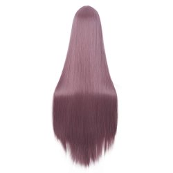 ⭐ Peluca Cosplay lisa 100cm Kanekalon - Mandarina