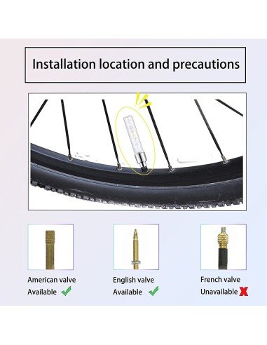 Setx2 Tapa Válvula de llantas Luz Led Multicolor Bici Car