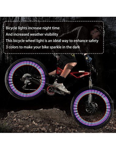 Setx2 Tapa Válvula de llantas Luz Led Multicolor Bici Car