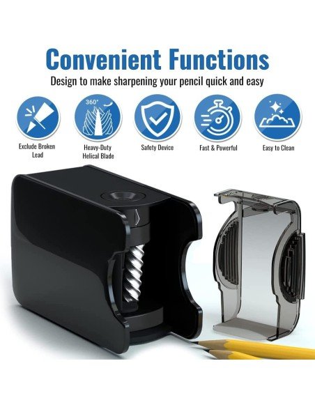 Sacapuntas Tajalápiz Eléctrico Automático Portátil