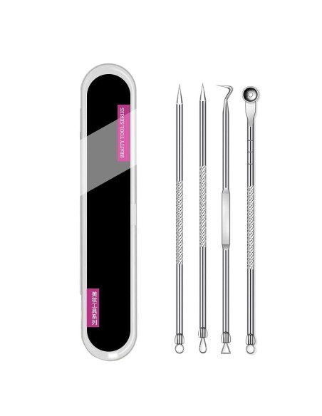 ⭐ Set x4 Herramientas para remover espinillas y acné, Limpieza ⭐ Set x4 Herramientas para remover espinillas y acné, Limpieza