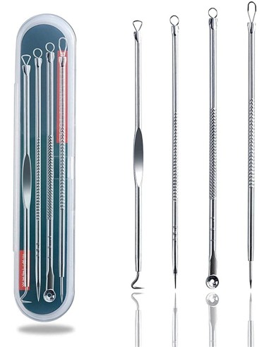 ⭐ Set x4 Herramientas para remover espinillas y acné, Limpieza