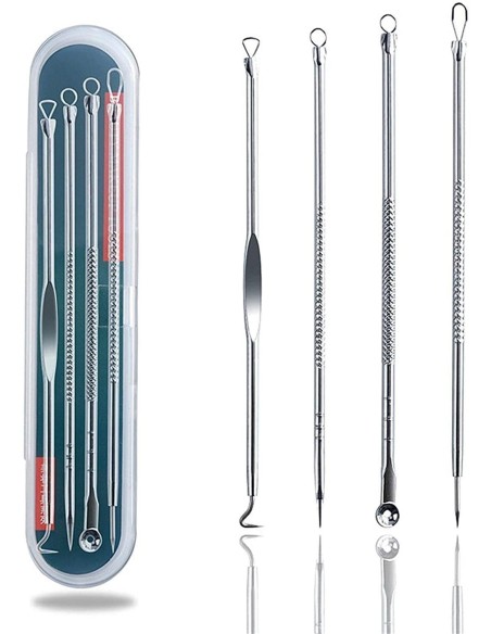 ⭐ Set x4 Herramientas para remover espinillas y acné, Limpieza ⭐ Set x4 Herramientas para remover espinillas y acné, Limpieza
