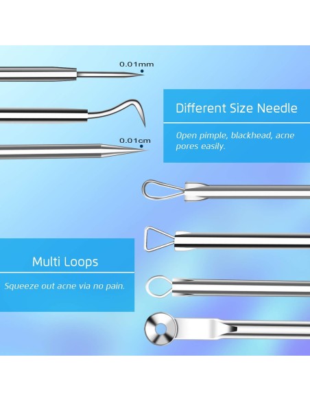 ⭐ Set x4 Herramientas para remover espinillas y acné, Limpieza ⭐ Set x4 Herramientas para remover espinillas y acné, Limpieza
