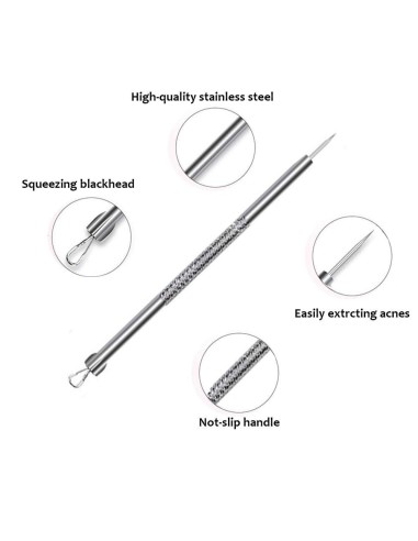 ⭐ Set x4 Herramientas para remover espinillas y acné, Limpieza