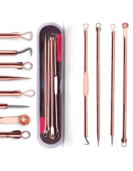 ⭐ Set x4 Herramientas para remover espinillas y acné, Limpieza