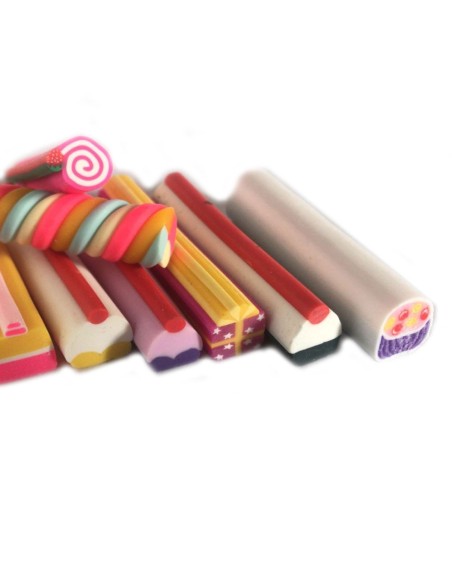 ⭐ Kit x12 Fimos Cuadrados Animal cebra decoración uñas Nail Art