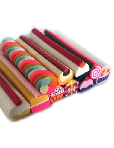 ⭐ Kit x12 Fimos Cuadrados Animal cebra decoración uñas Nail Art