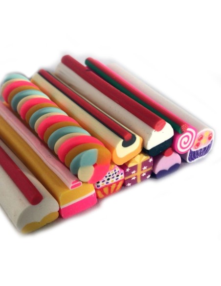 ⭐ Kit x12 Fimos Cuadrados Animal cebra decoración uñas Nail Art