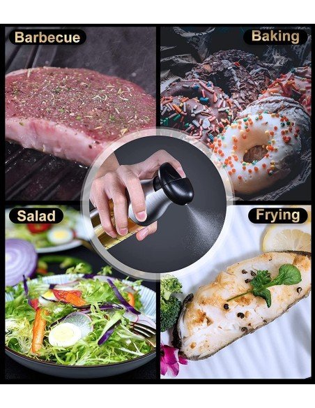 Pulverizador De Aceite 2en1 Spray Mezclador Doble 200ml BBQ Pulverizador De Aceite 2en1 Spray Mezclador Doble 200ml BBQ