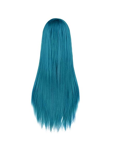 ⭐ Peluca Cosplay lisa 80cm Kanekalon Azul Turquesa ⭐ Peluca Cosplay lisa 80cm Kanekalon Azul Turquesa