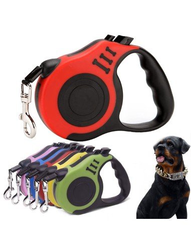 Correa Retráctil Estampada para mascotas 4.5mts Perros Max 18kg