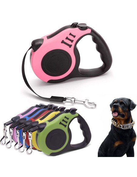Correa Retráctil Estampada para mascotas 4.5mts Perros Max 18kg Correa Retráctil Estampada para mascotas 4.5mts Perros Max 18kg