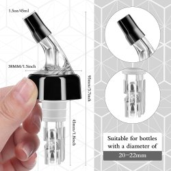 Setx2 Tapas Dosificadores Dispensador Automáticos De Licor Vertedor 45mL