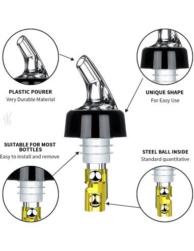 Setx2 Tapas Dosificadores Dispensador Automáticos De Licor Vertedor 45mL