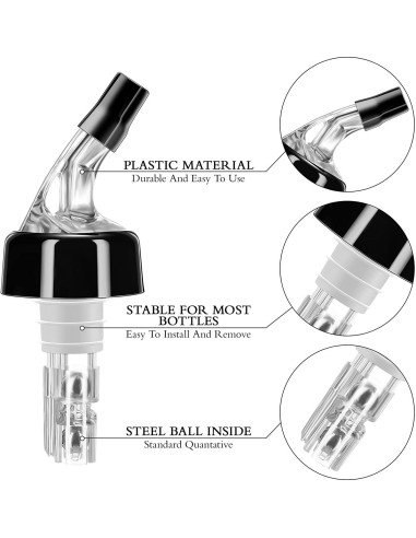 Setx2 Tapas Dosificadores Dispensador Automáticos De Licor Vertedor 45mL