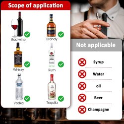 Setx2 Tapas Dosificadores Dispensador Automáticos De Licor Vertedor 45mL